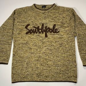 Southpole Sweater Corduroy Spellout Logo